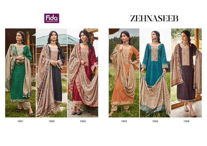 Zehnaseeb By Fida Digital Slub Cotton Dress Material Wholesale Market In Surat